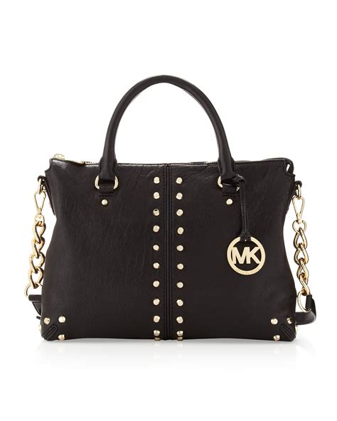 michael kors black studded handbag.